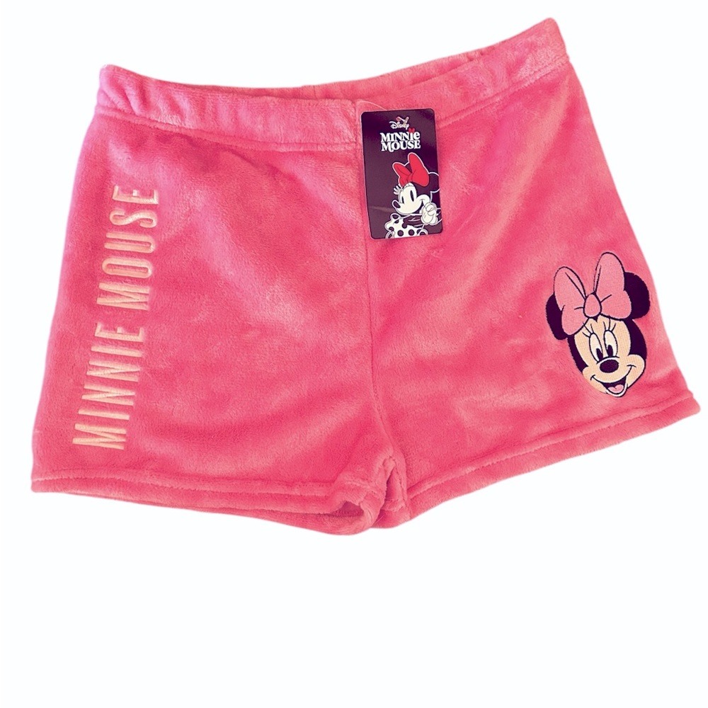 Disney Minnie Mouse Pink Furry Shorts Size Large